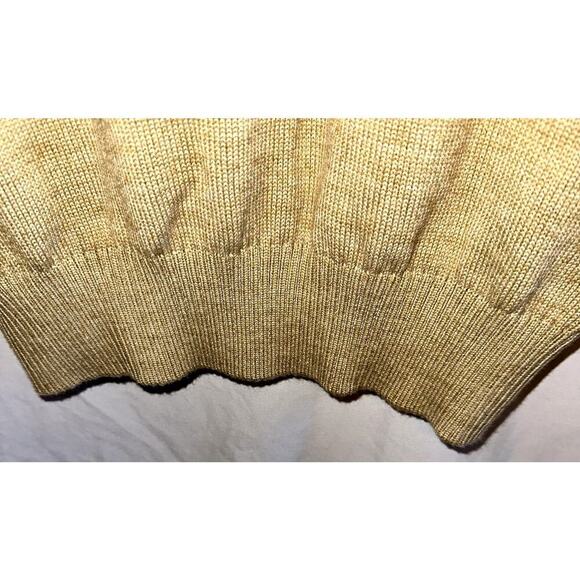 Beretta Sweater Pullover Mock Neck 1/4 Zip Mens Large Wool Blend Camel Color - Picture 4 of 11